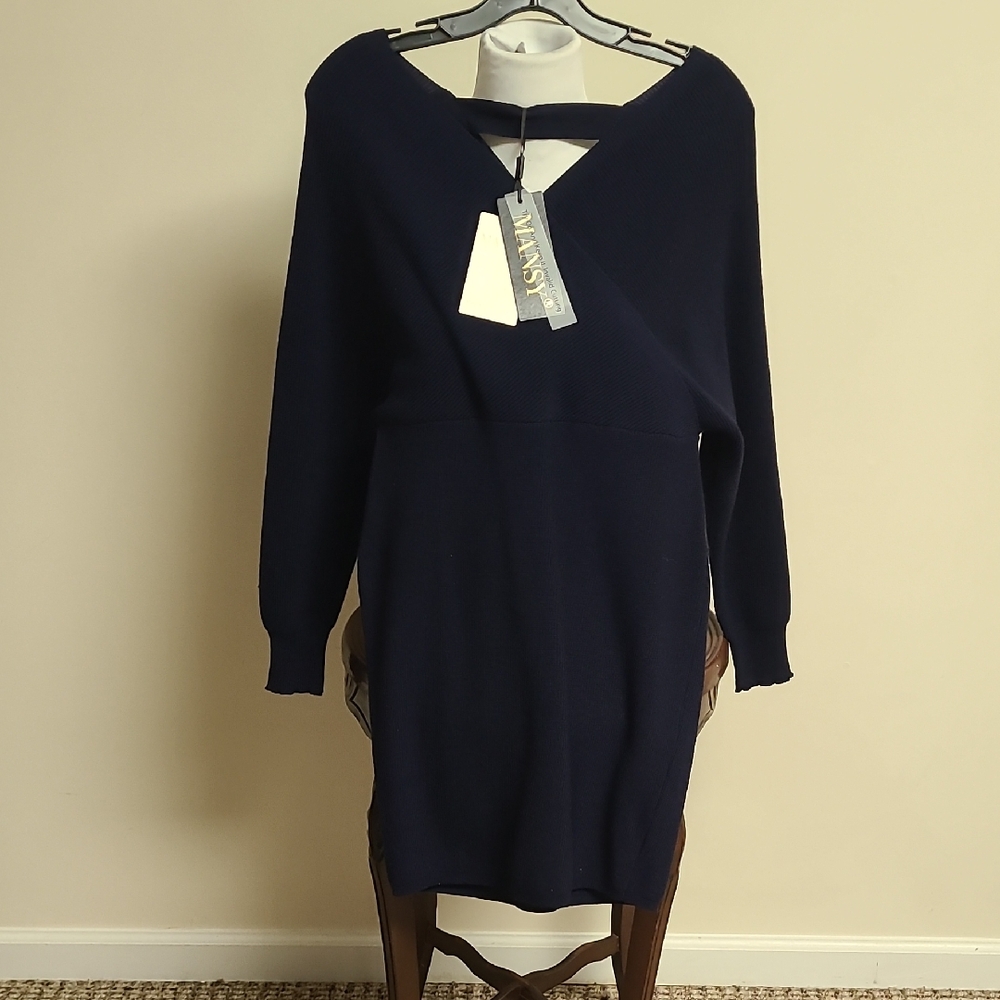 Lysse Deep Blue Long Sleeve Dress